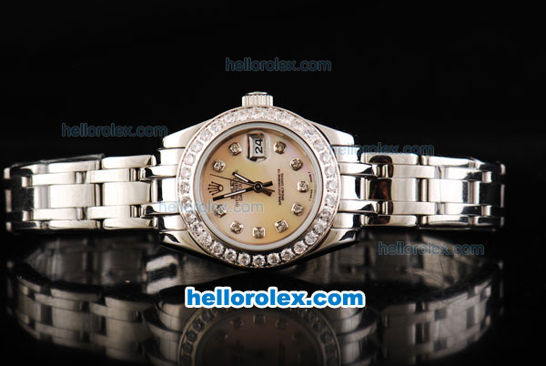 Rolex Datejust Oyster Perpetual Automatic Diamond Bezel with MOP Dial and Diamond Marking-Lady Model - Click Image to Close